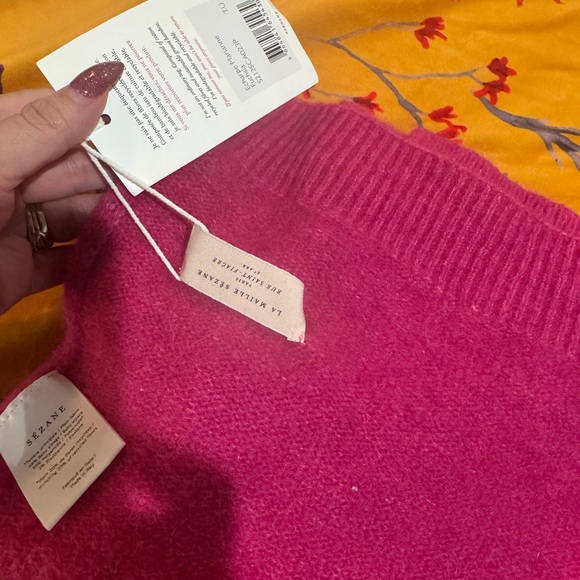 Sezane Fuchsia Marianne Scarf - Picture 2 of 3